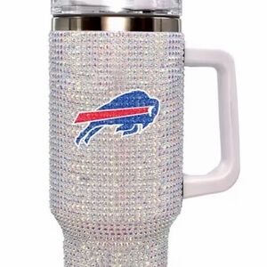 Rhinestone Travel Mug with Buffalo Logo